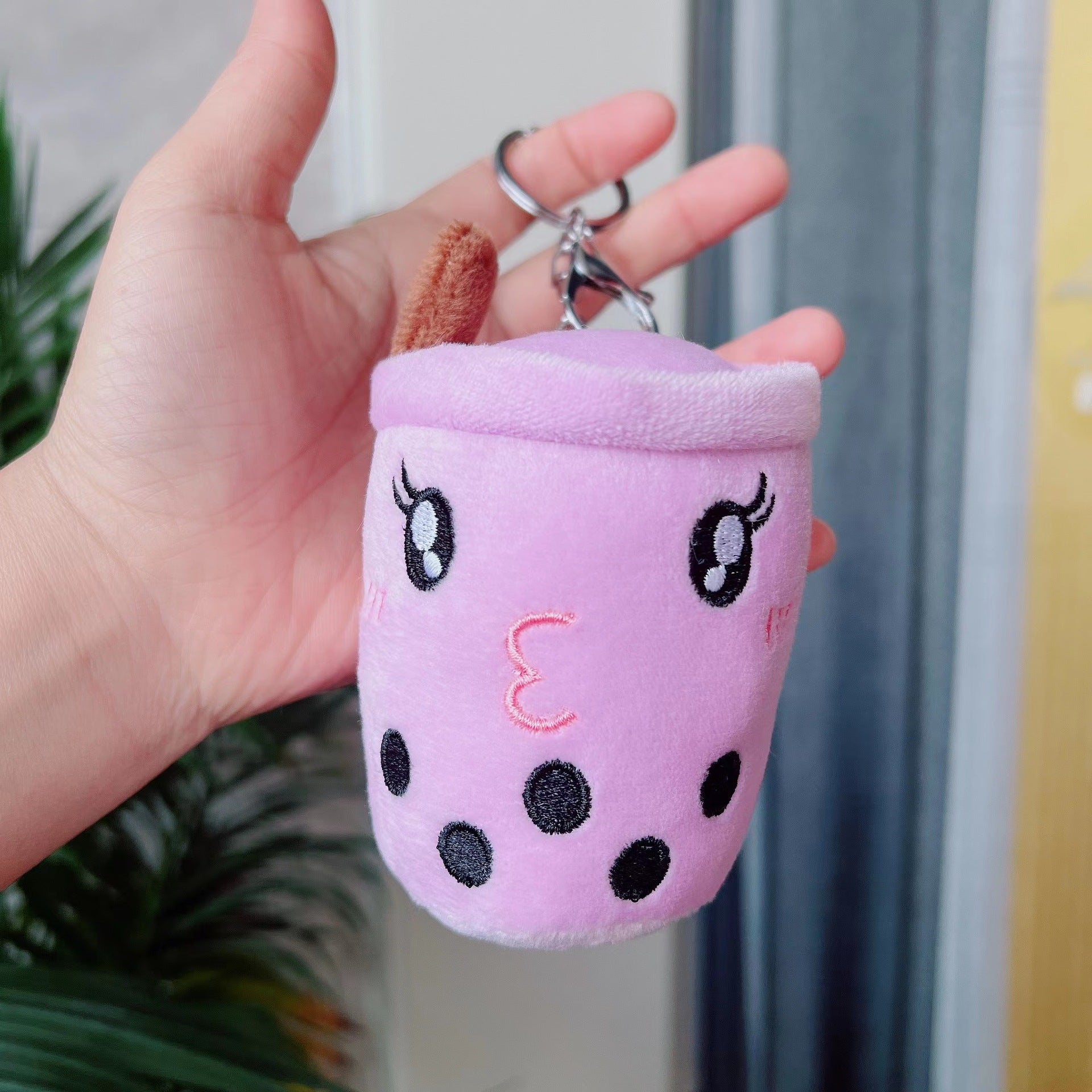 Wholesale  Plush Milk Tea Keychain Doll Doll Bag Pendant Milk Tea Plush Keychain Doll Doll